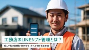工務店のシフト管理をLINEで自動化する方法｜費用相場・導入手順・職人手配の効率化【2026年版】