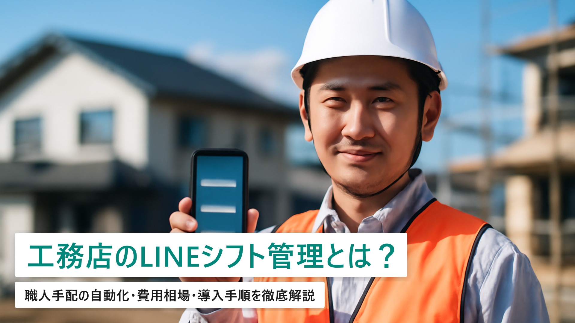 工務店のシフト管理をLINEで自動化する方法|費用相場・導入手順・職人手配の効率化【2026年版】