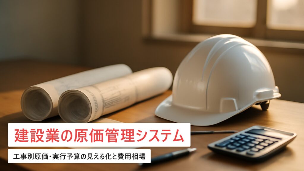 建設業の原価管理システム|工事別原価・実行予算の見える化と費用相場【2026年最新】