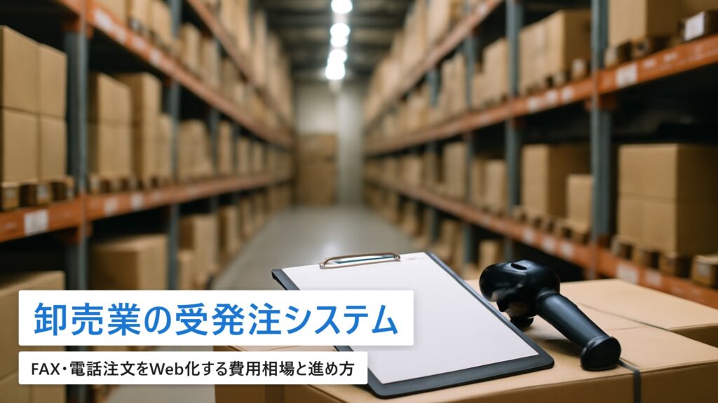 卸売業の受発注システム|FAX・電話注文をWeb化する費用相場と進め方【2026年最新】