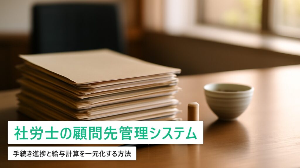 社労士事務所の顧問先管理システム|手続き進捗と給与計算を一元化する方法【2026年最新】