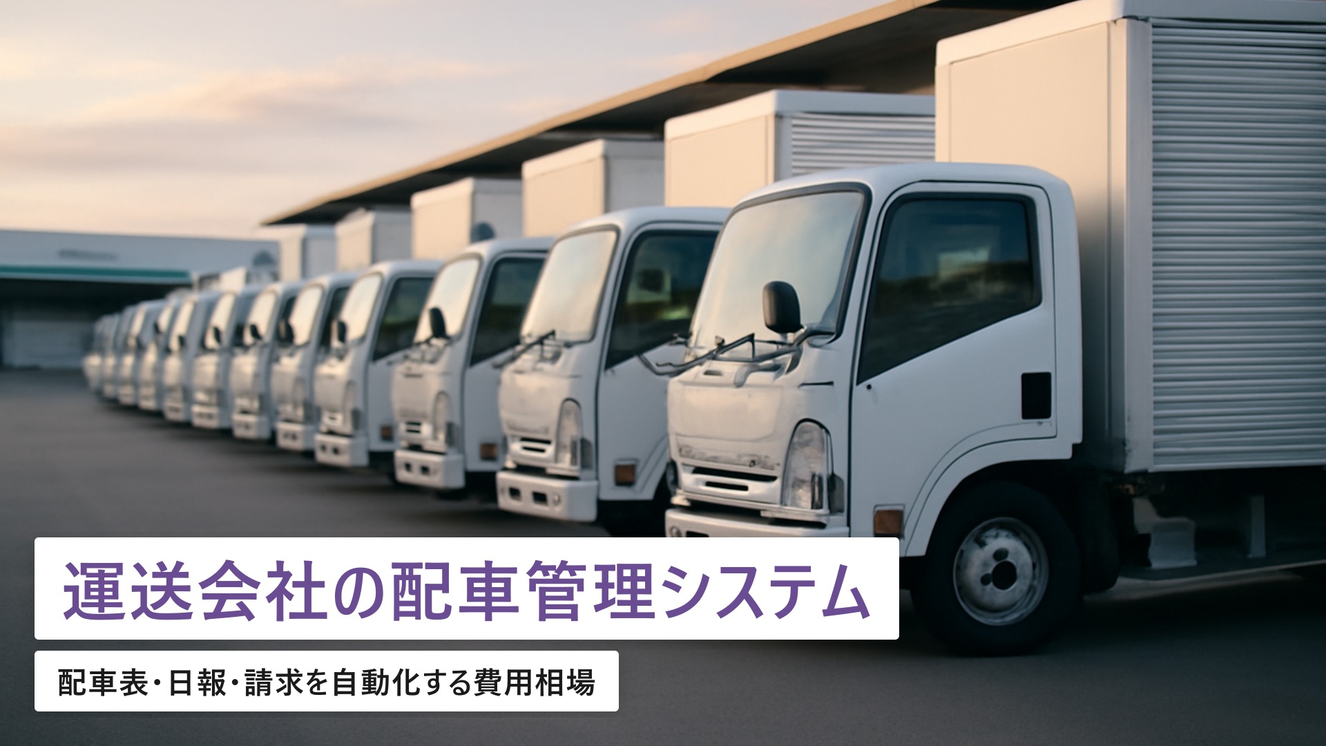運送会社の配車管理システム|配車表・日報・請求を自動化する費用相場【2026年最新】