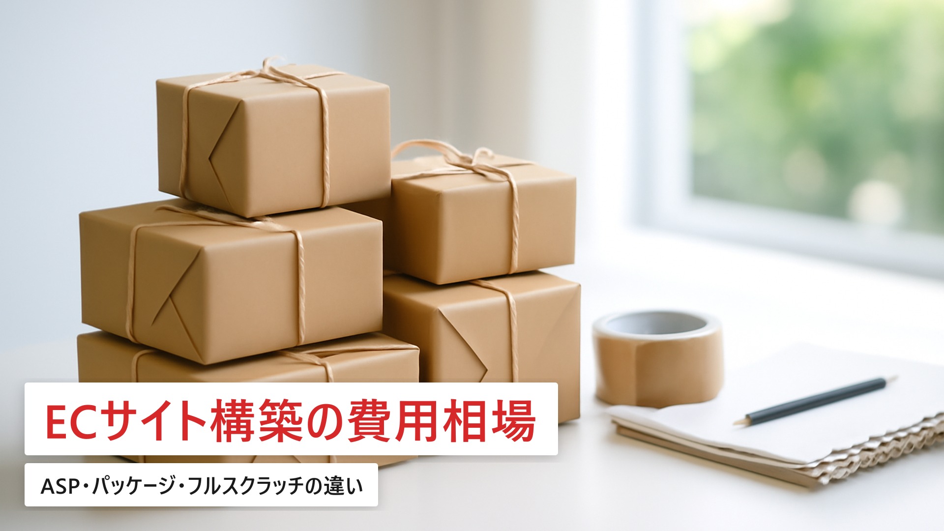 ECサイト構築の費用相場｜ASP・パッケージ・フルスクラッチの違いと選び方【2026年最新】