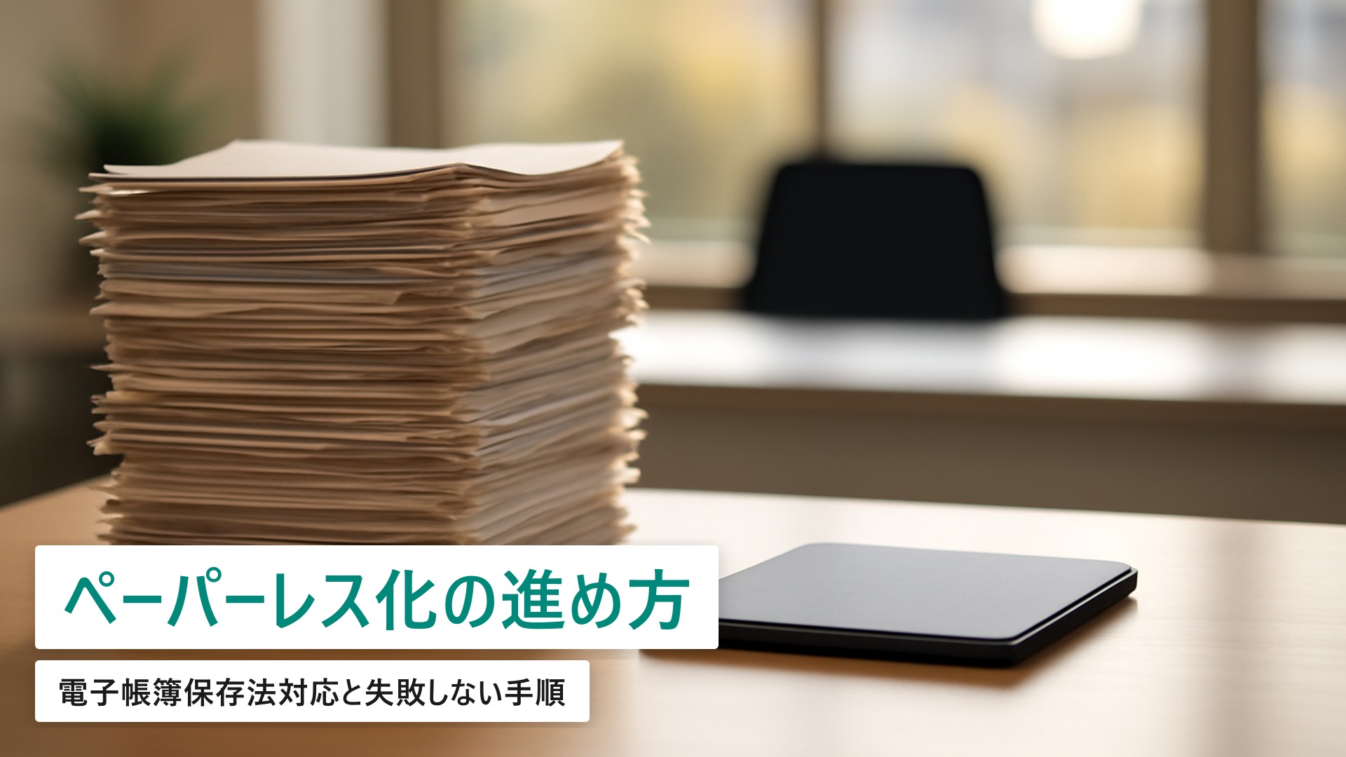 ペーパーレス化の進め方|電子帳簿保存法対応と失敗しない手順【2026年最新】